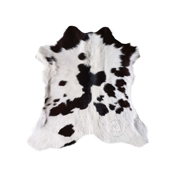 Luxury Cowhides Handmade Cowhide Leather Black Rug Wayfair